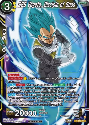 SSB Vegeta, Disciple of Gods (P-449), Tournament Promotion Cards — DB Super card price