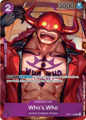 Who's.Who (Box Topper) (OP01-109), Romance Dawn — One Piece card price