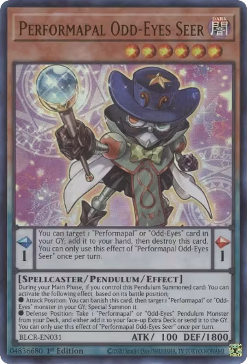 Performapal Odd-Eyes Seer (BLCR-EN031), Battles of Legend: Crystal Revenge — Yu-Gi-Oh! card price
