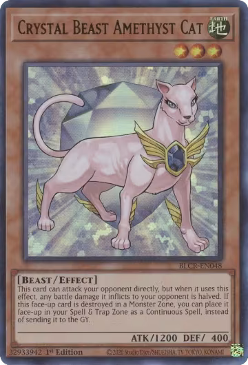 Crystal Beast Amethyst Cat (BLCR-EN048), Battles of Legend: Crystal Revenge — Yu-Gi-Oh! card price