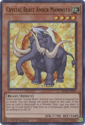 Crystal Beast Amber Mammoth (BLCR-EN051), Battles of Legend: Crystal Revenge — Yu-Gi-Oh! card price