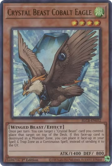 Crystal Beast Cobalt Eagle (BLCR-EN052), Battles of Legend: Crystal Revenge — Yu-Gi-Oh! card price