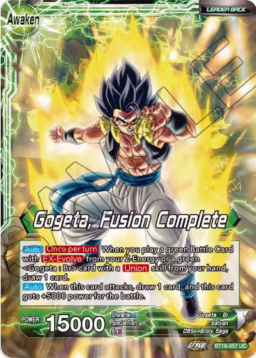 Veku // Gogeta, Fusion Complete (BT19-067), Fighter's Ambition — DB Super card price