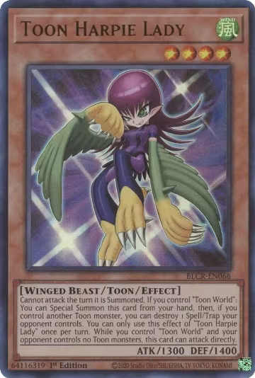 Toon Harpie Lady (BLCR-EN066), Battles of Legend: Crystal Revenge — Yu-Gi-Oh! card price