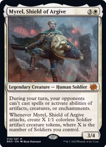 Myrel, Shield of Argive (18), Promo Pack: The Brothers' War — Magic card price