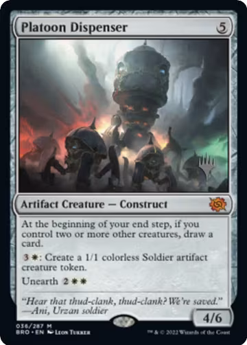 Platoon Dispenser (36), Promo Pack: The Brothers' War — Magic card price