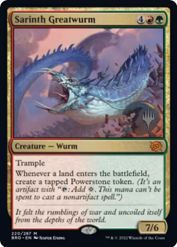 Sarinth Greatwurm (220), Promo Pack: The Brothers' War — Magic card price