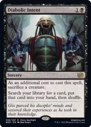Diabolic Intent (89), Promo Pack: The Brothers' War — Magic card price