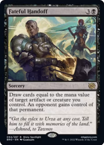 Fateful Handoff (94), Promo Pack: The Brothers' War — Magic card price