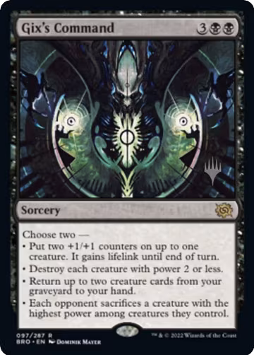 Gix's Command (97), Promo Pack: The Brothers' War — Magic card price
