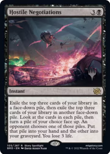 Hostile Negotiations (105), Promo Pack: The Brothers' War — Magic card price