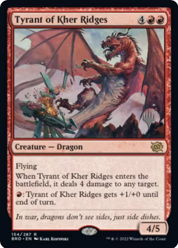 Tyrant of Kher Ridges (154), Promo Pack: The Brothers' War — Magic card price