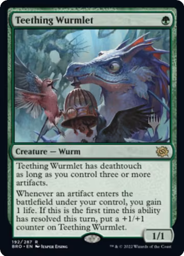 Teething Wurmlet (192), Promo Pack: The Brothers' War — Magic card price