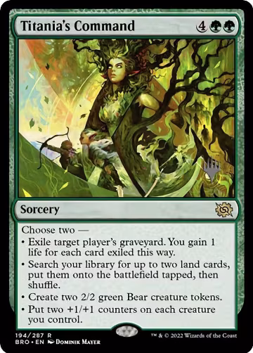 Titania's Command (194), Promo Pack: The Brothers' War — Magic card price