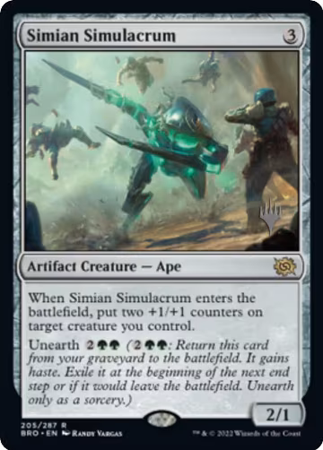 Simian Simulacrum (205), Promo Pack: The Brothers' War — Magic card price