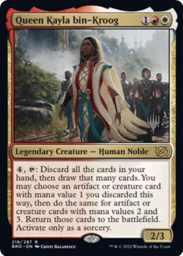 Queen Kayla bin-Kroog (218), Promo Pack: The Brothers' War — Magic card price
