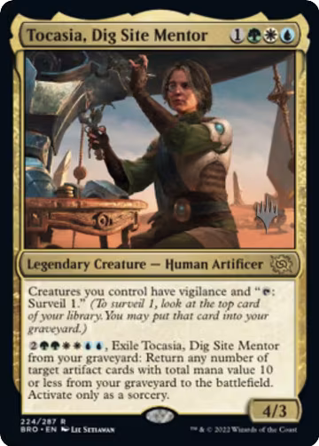 Tocasia, Dig Site Mentor (224), Promo Pack: The Brothers' War — Magic card price