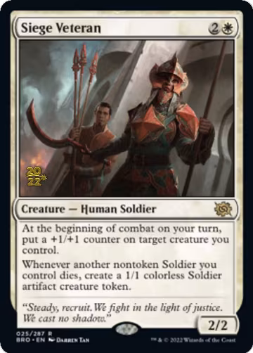 Siege Veteran (25), Prerelease Cards — Magic card price
