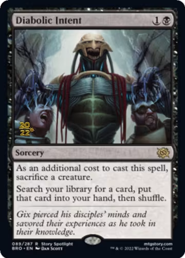 Diabolic Intent (89), Prerelease Cards — Magic card price