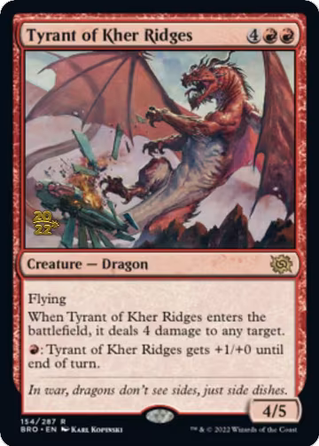 Tyrant of Kher Ridges (154), Prerelease Cards — Magic card price