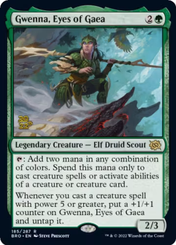 Gwenna, Eyes of Gaea (185), Prerelease Cards — Magic card price