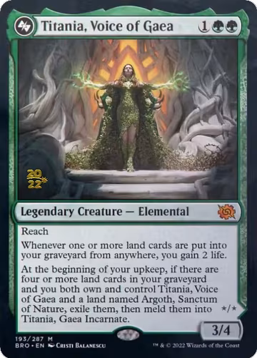 Titania, Voice of Gaea (193), Prerelease Cards — Magic card price