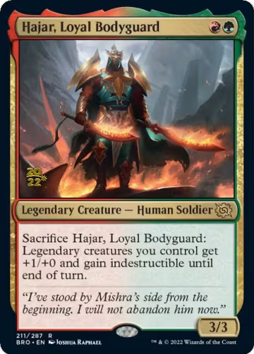 Hajar, Loyal Bodyguard (211), Prerelease Cards — Magic card price