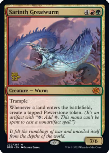Sarinth Greatwurm (220), Prerelease Cards — Magic card price