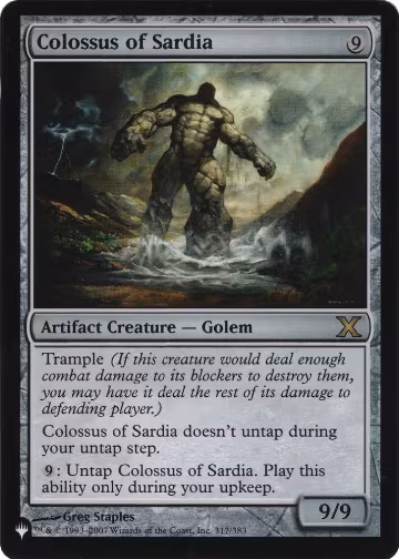 Colossus of Sardia (317/383), The List Reprints — Magic card price