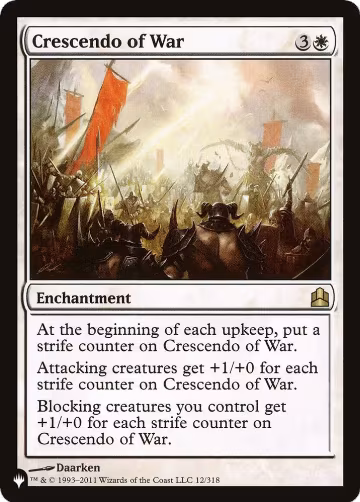 Crescendo of War (12/318), The List Reprints — Magic card price