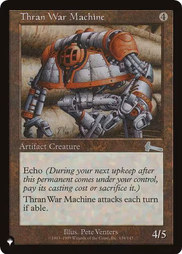 Thran War Machine (134/143), The List Reprints — Magic card price