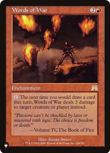Words of War (244/350), The List Reprints — Magic card price