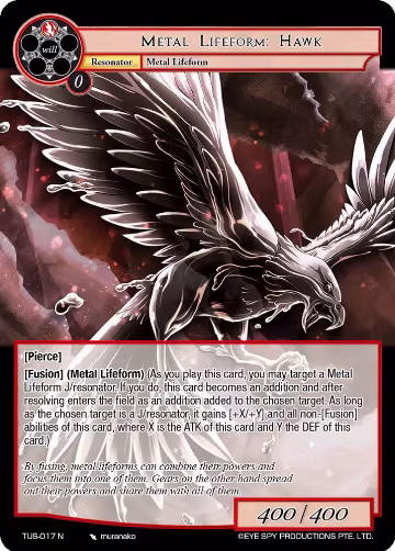 Metal Lifeform: Hawk (TUS-017 N), The Underworld of Secrets — Force of Will card price