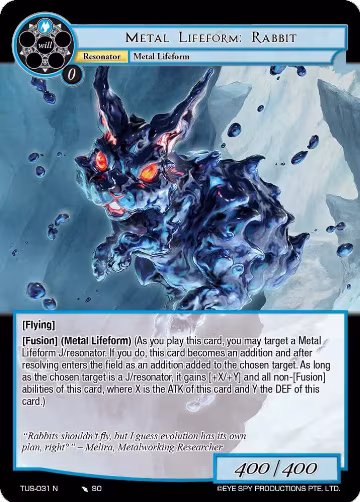 Metal Lifeform: Rabbit (TUS-031 N), The Underworld of Secrets — Force of Will card price