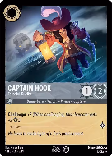 Captain Hook - Forceful Duelist (7), D23 Promos — Lorcana card price