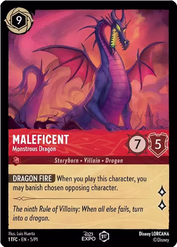 Maleficent - Monstrous Dragon (5), D23 Promos — Lorcana card price
