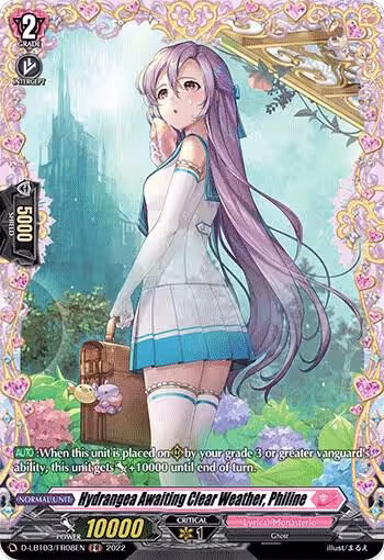 Hydrangea Awaiting Clear Weather, Philine (FR) (D-LBT03/FR08EN), D-LBT03: Lyrical Monasterio ~Summertime Memories!~ — Vanguard card price