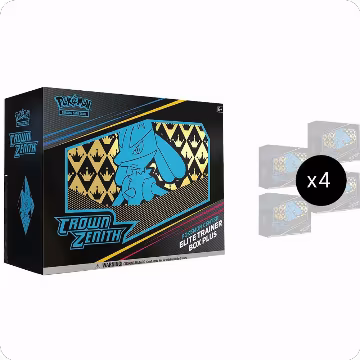 Crown Zenith Pokemon Center Elite Trainer Box Plus Case, Crown Zenith — Pokémon sealed product price