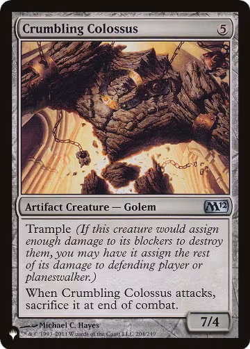 Crumbling Colossus (204/249), The List Reprints — Magic card price