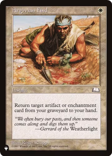Argivian Find, The List Reprints — Magic card price