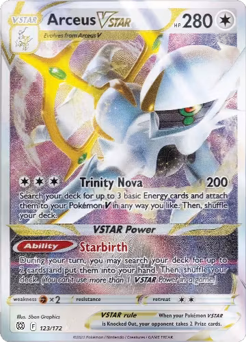 Arceus VSTAR - 123/172 (Metal Card) (123/172), Miscellaneous Cards & Products — Pokémon card price