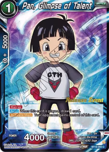 Pan, Glimpse of Talent (Fighter's Ambition Holiday Pack) (BT19-055), Tournament Promotion Cards — DB Super card price