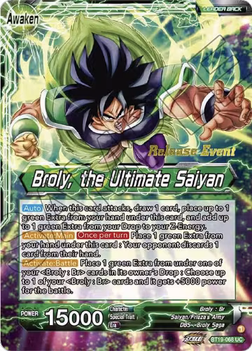 Broly // Broly, the Ultimate Saiyan (Fighter's Ambition Holiday Pack) (BT19-068), Tournament Promotion Cards — DB Super card price