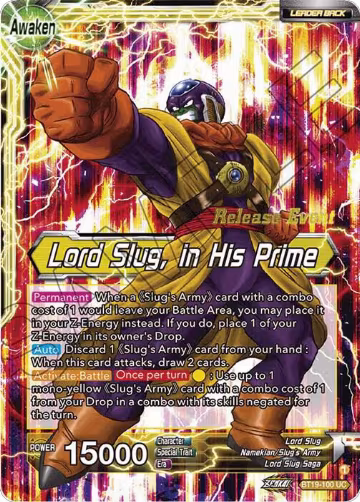 Lord Slug // Lord Slug, in His Prime (Fighter's Ambition Holiday Pack) (BT19-100), Tournament Promotion Cards — DB Super card price