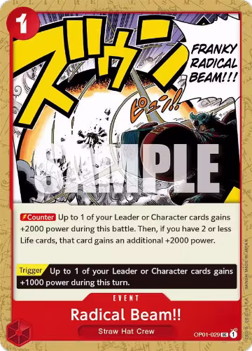 Radical Beam!! (OP01-029), Romance Dawn — One Piece card price