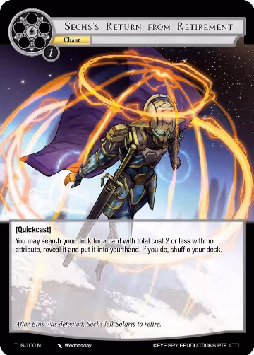 Sechs's Return from Retirement (TUS-100 N), The Underworld of Secrets — Force of Will card price