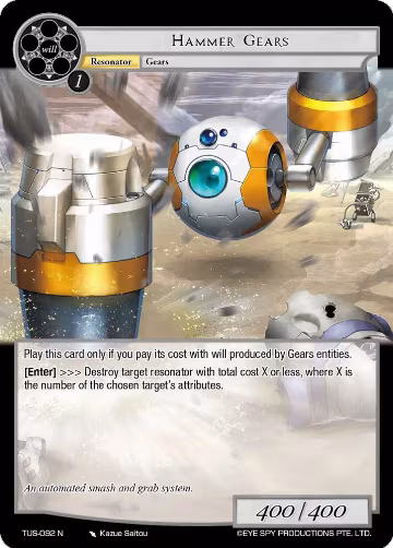 Hammer Gears (TUS-092 N), The Underworld of Secrets — Force of Will card price