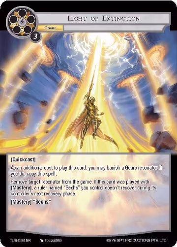 Light of Extinction (TUS-093 SR), The Underworld of Secrets — Force of Will card price