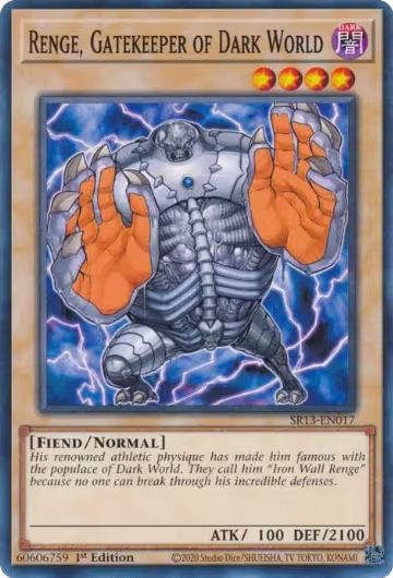 Renge, Gatekeeper of Dark World (SR13-EN017), Structure Deck: Dark World — Yu-Gi-Oh! card price