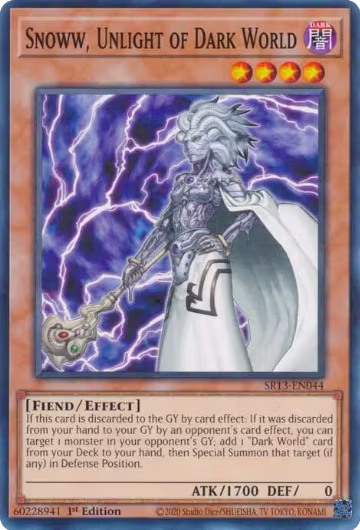 Snoww, Unlight of Dark World (SR13-EN044), Structure Deck: Dark World — Yu-Gi-Oh! card price